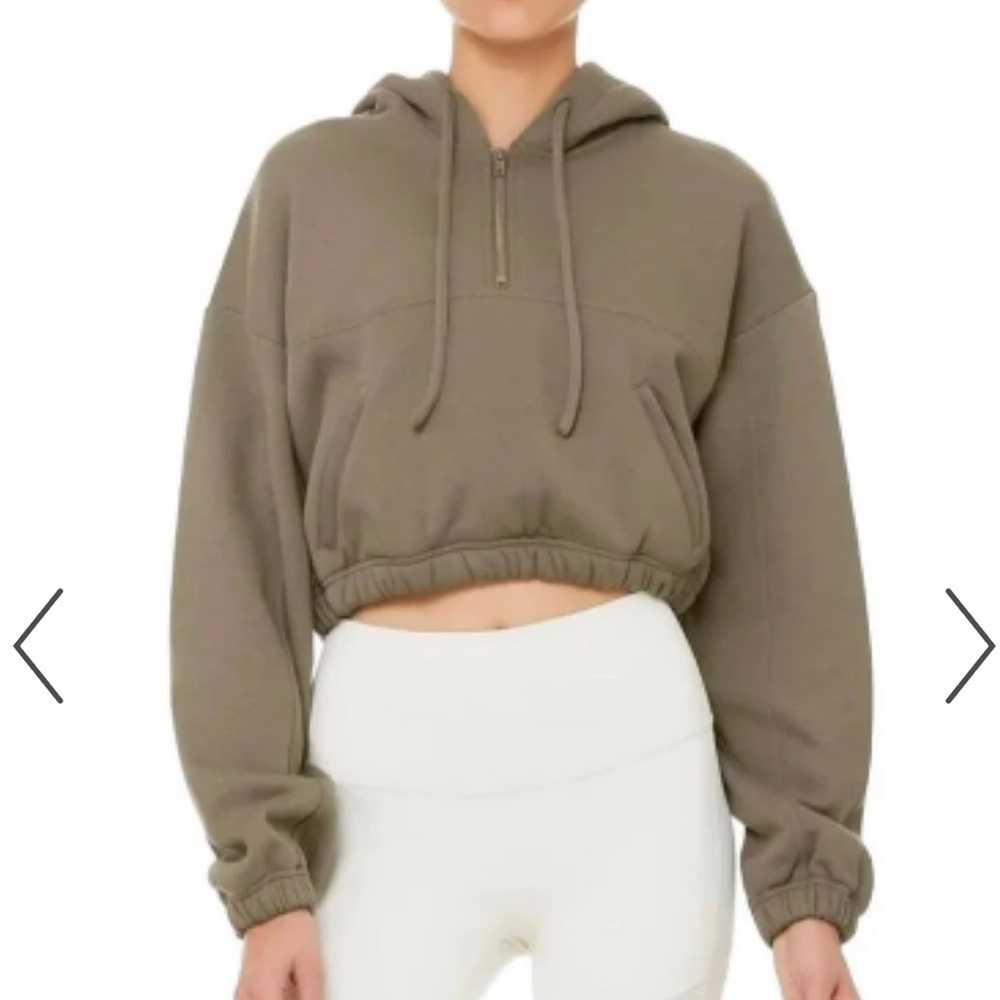 Alo Yoga Women's Green Stadium Quarter Zip